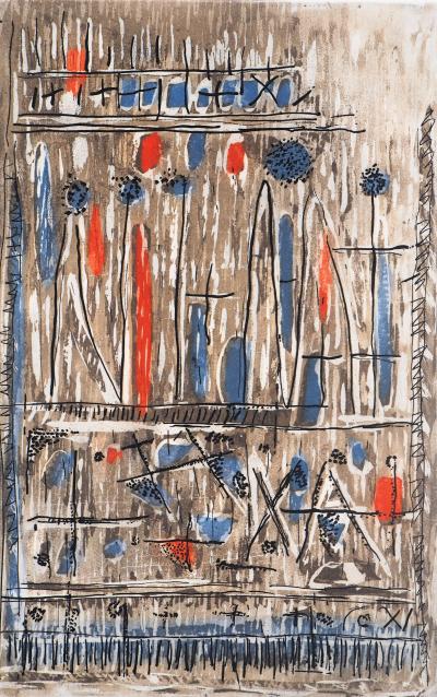 Roger BISSIERE : Centre, 1962 - Gravure originale 2