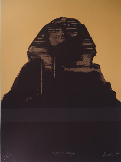 Claude HASTAIRE - Egypte, le sphinx jaune - Lithographie originale Signée 2