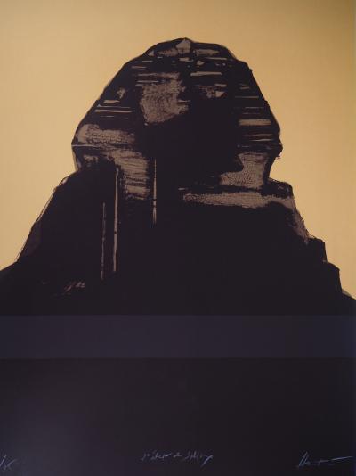 Claude HASTAIRE - Egypte, le sphinx jaune - Lithographie originale Signée 2
