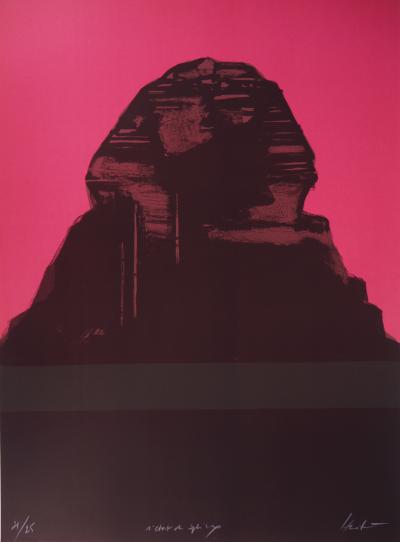 Claude HASTAIRE : Egypte, le sphinx rose - Lithographie Originale Signée 2