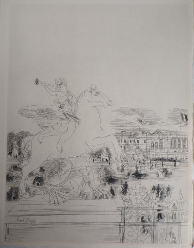 Raoul DUFY : Mes Champs-Elysées - 1937 - Gravure Originale Signée