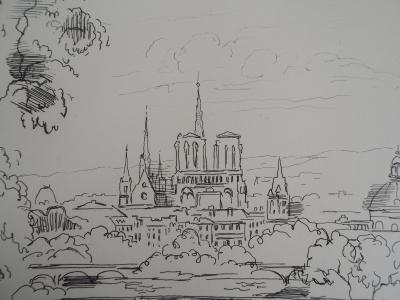 Paul Elie GERNEZ : Seine, berceau de Paris - 1937 - Gravure Originale Signée 2