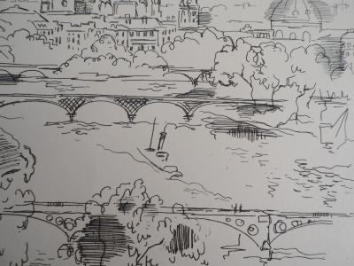 Paul Elie GERNEZ : Seine, berceau de Paris - 1937 - Gravure Originale Signée 2