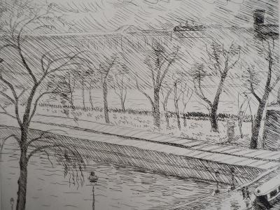 Albert MARQUET : Les quais de la Seine - 1937 - Gravure originale signée 2