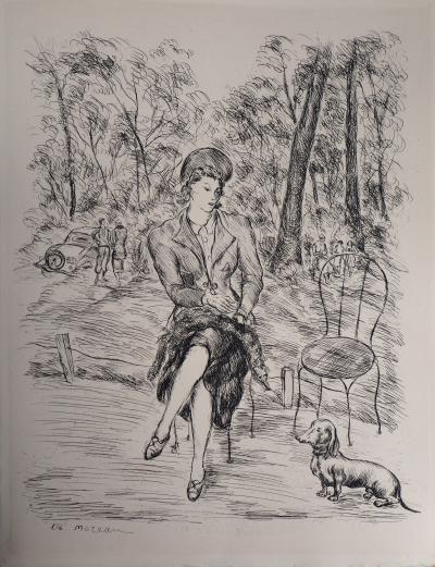 Luc-Albert MOREAU : Jardins de Paris - 1937 - Gravure Originale Signée 2