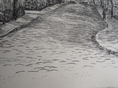 Jean FRELAUT : Vue sur le Panthéon  - 1937 - Gravure Originale Signée 2