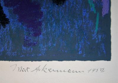 Max ACKERMANN - Sphérique en mouvement, 1952 - Sérigraphie originale signée et numérotée 2