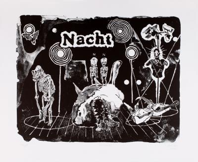 Damien DEROUBAIX - Die Nacht, 2017 - Lithographie signée et numérotée 2