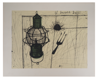 Bernard BUFFET : La lampe tempête - Lithographie signée 2