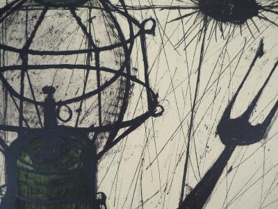 Bernard BUFFET : La lampe tempête - Lithographie signée 2