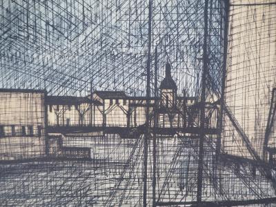 Bernard BUFFET : Le port de la Rochelle - Lithographie signée 2