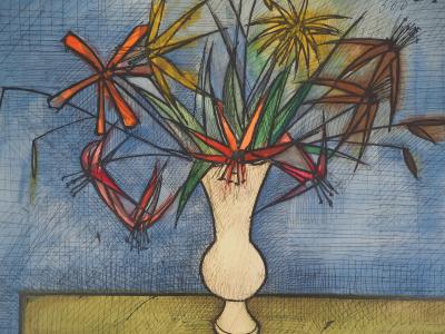 Bernard BUFFET : Bouquet de fleurs - Lithographie signée 2