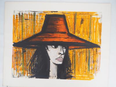 Bernard BUFFET : Femme au chapeau, 1960 - Lithographie signée 2