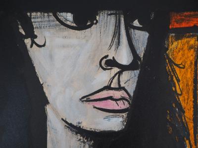 Bernard BUFFET : Femme au chapeau, 1960 - Lithographie signée 2