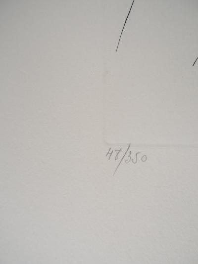 Salvador DALI : Fleur et bouche - Lithographie et gravure originale signée 2