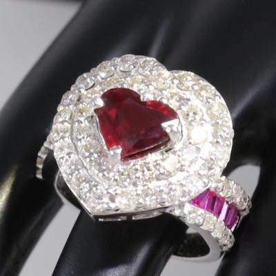 Bague Rubis Rouge Royal et Diamants 2