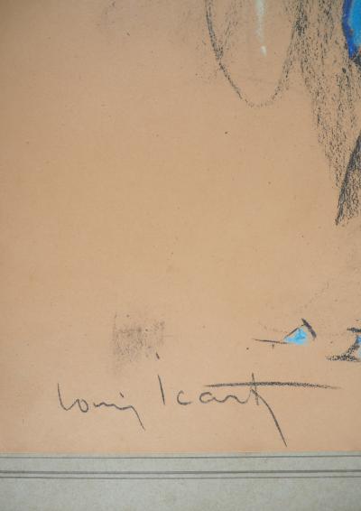 Louis ICART : La porteuse d’eau - Lithographie signée avec rehaut de pastel 2