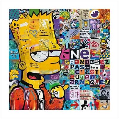 Tableau Pop Art Signé SPACO - Star No Wars - Street Art Graffiti Français