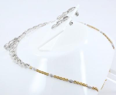 Collier Diamants avec Boucles d’Oreilles Diamants 2