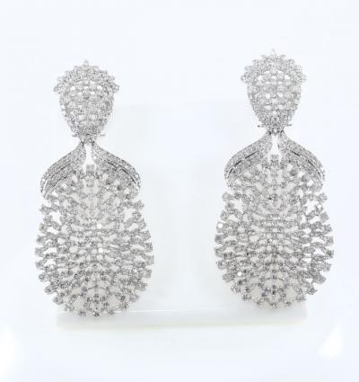 Pendants d’Oreilles Or Blanc et Diamants 2