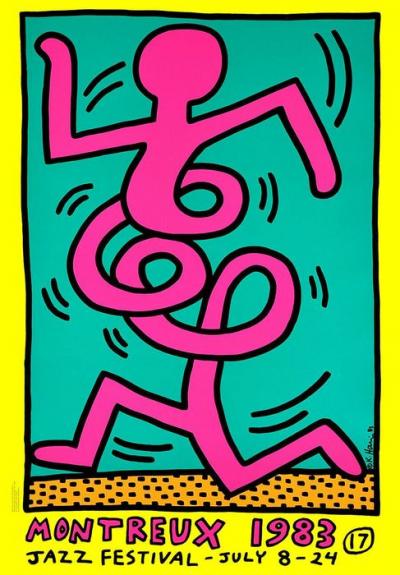 Keith HARING - Montreux Jazz Festival, 1983 - Sérigraphie 2