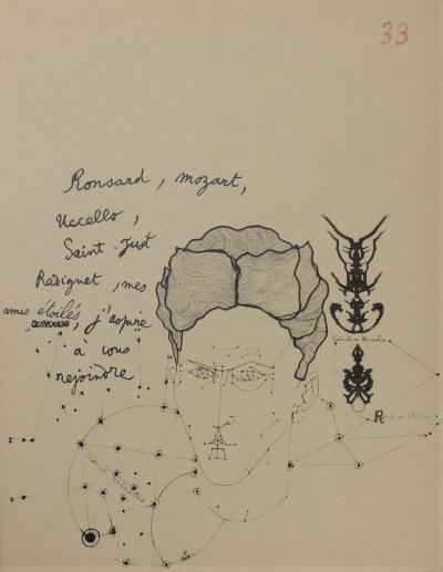 Jean COCTEAU - Le mystère de Jean l’Oiseleur, monologues, 1924 - Livre d’artiste et dessin signé 2