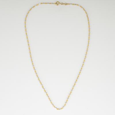 Collier-Chaîne en or blanc et jaune 2