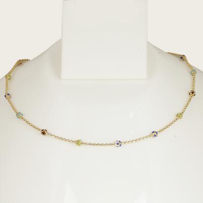 Collier-Chaîne en or jaune et blanc 2