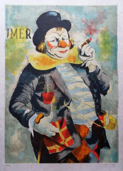 Victor VIKO : Le Clown - Lithographie originale signée et numérotée 2