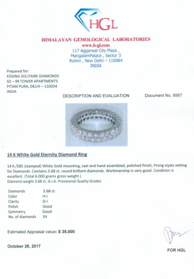 White Gold Eternity Diamond Ring 2