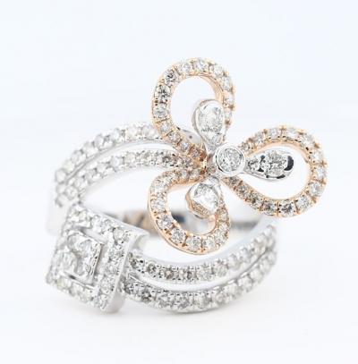 Yellow Gold Designer Diamond Ring 2
