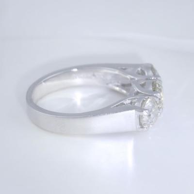 Bague Solitaire Or Blanc Diamants 2