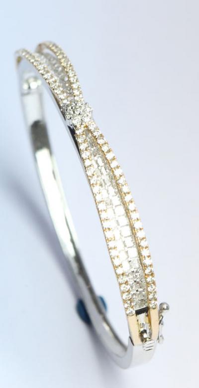 White & Rose Gold Designer Diamond Bracelet 2