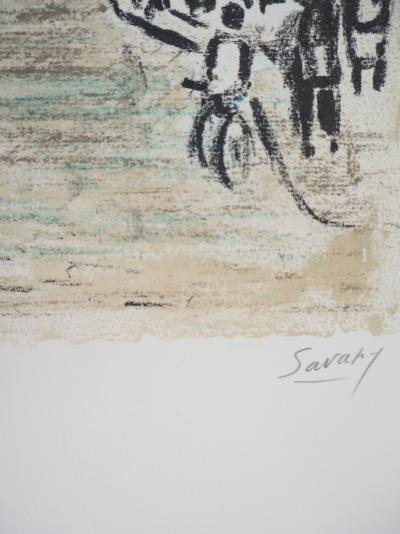 Robert SAVARY - Paris, Canal Saint Martin - Lithographie originale signée 2