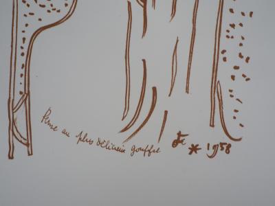 Jean COCTEAU : Le baiser - Lithographie Originale Signée 2