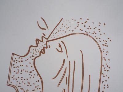 Jean COCTEAU - Le baiser - Lithographie Originale Signée 2