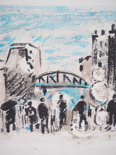 Robert SAVARY : Paris, Vers Saint Lazare - Lithographie originale signée 2