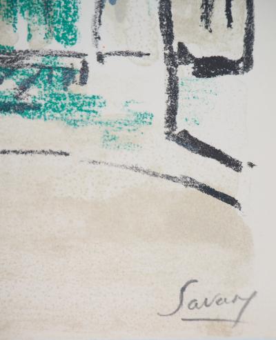 Robert SAVARY : Derrière Montmartre - 1969 - Lithographie originale signée 2