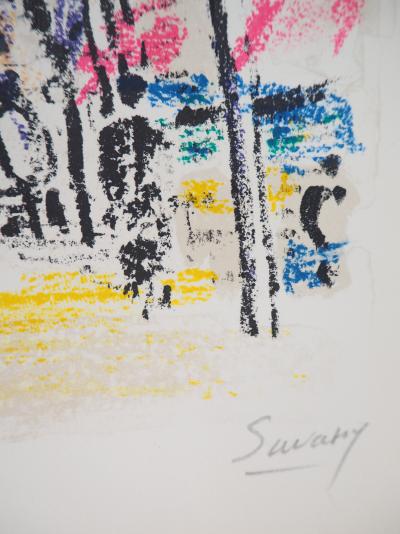 Robert SAVARY : Fontaine Wallace à Paris - 1969 - Lithographie originale signée 2
