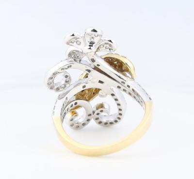 Bague en Or Jaune et Diamants 2