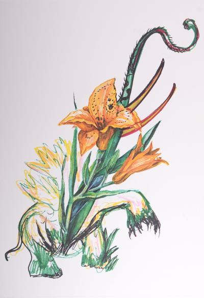 Salvador DALI - Hemerocallis Elephanter, 1972 - Lithographie originale signée au crayon 2