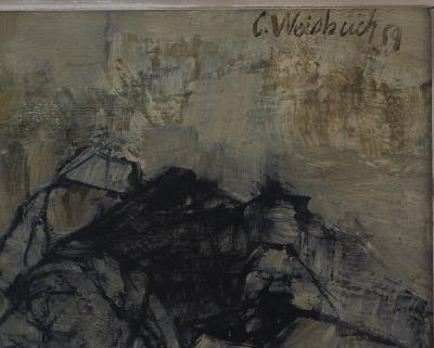 Claude WEISBUCH : Deux Bretonnes - Huile sur toile Signée 2