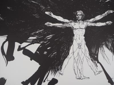 Raymond MORETTI : Hommage à Léonard de Vinci - Lithographie originale signée 2