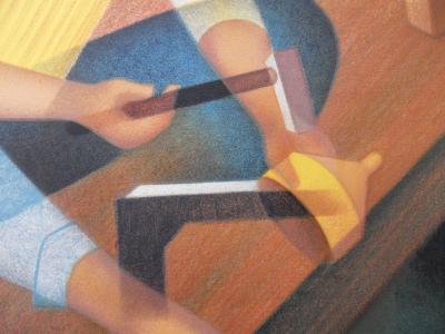 Louis TOFFOLI - L’étameur, Lithographie originale signée au crayon 2