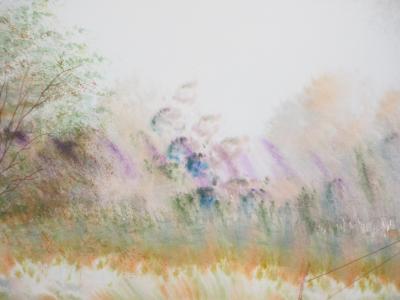 Guy RIBES: Friedlicher Wald - Original Aquarell 2