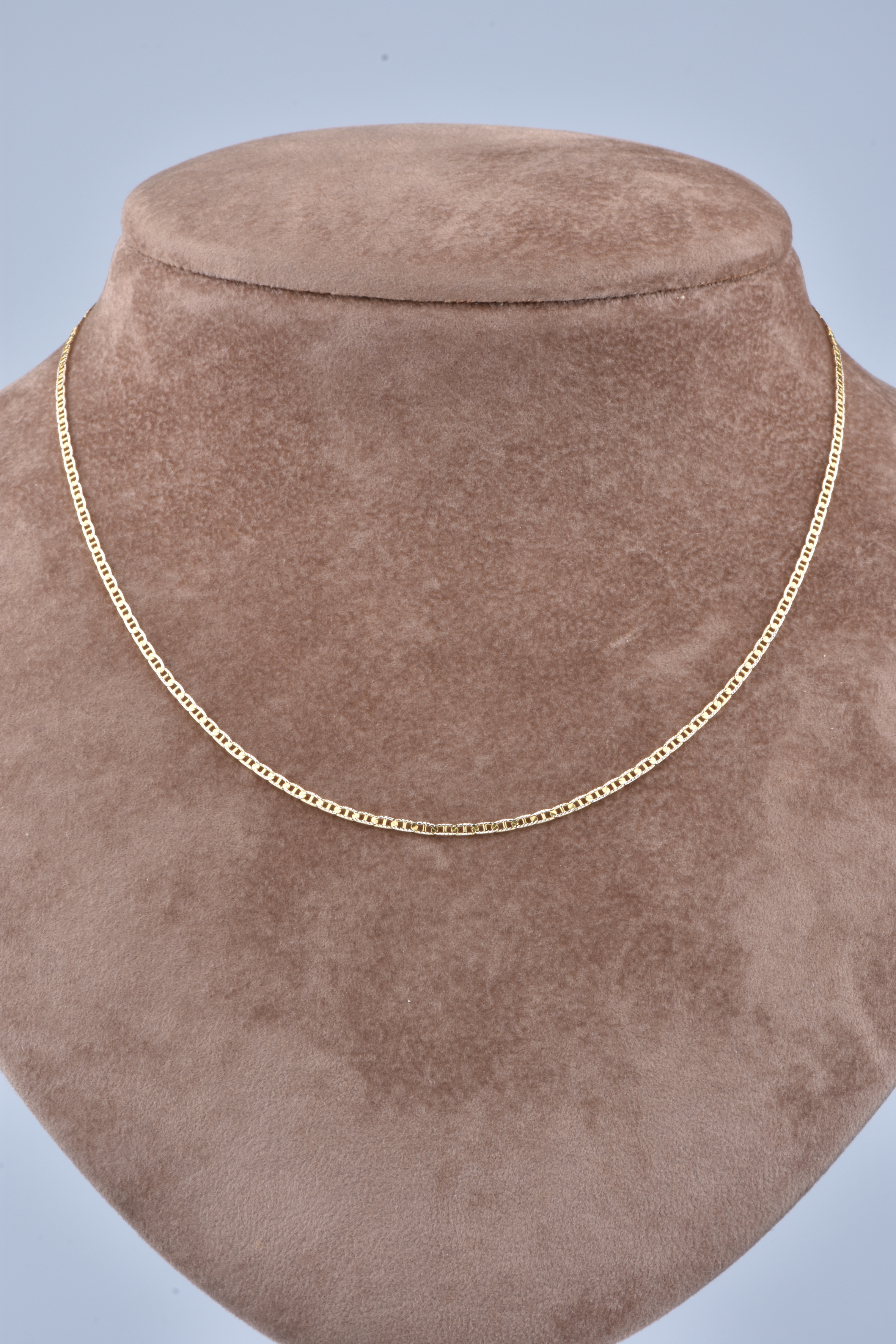 Collier Maille Marine En Or 18 Carats Jaune Et Blanc - Longueur 60cm, 6,1 Grammes, Unisexe, Neuf