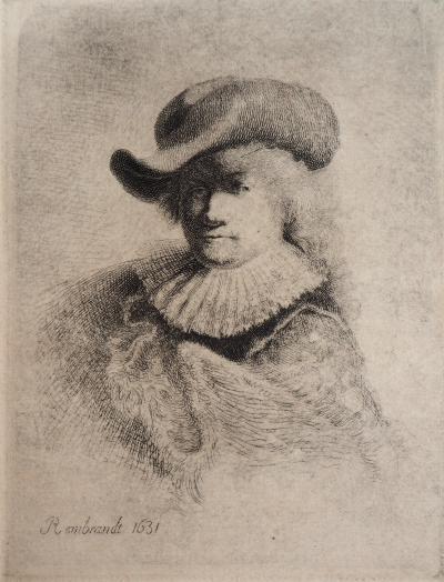 REMBRANDT (D’après) : Autoportrait - Gravure 2