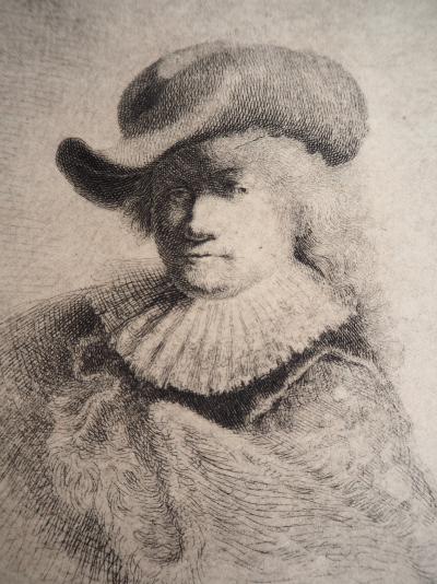 REMBRANDT (D’après) : Autoportrait - Gravure 2