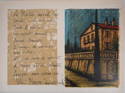 Bernard BUFFET : Notre maison - Lithographie Originale 2