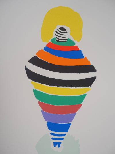 Sonia DELAUNAY (d’après) - Robe-toupie, Rio - Lithographie originale signée 2